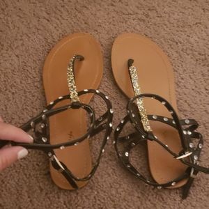 Black strappy sandals